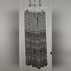 Black and White Boho Skirt